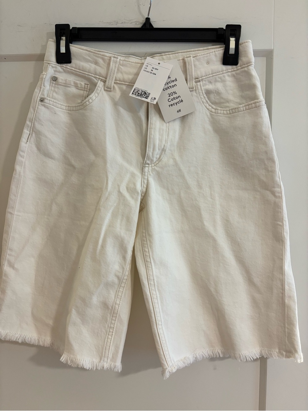 H&M Kid’s White Denim Bermuda Shorts